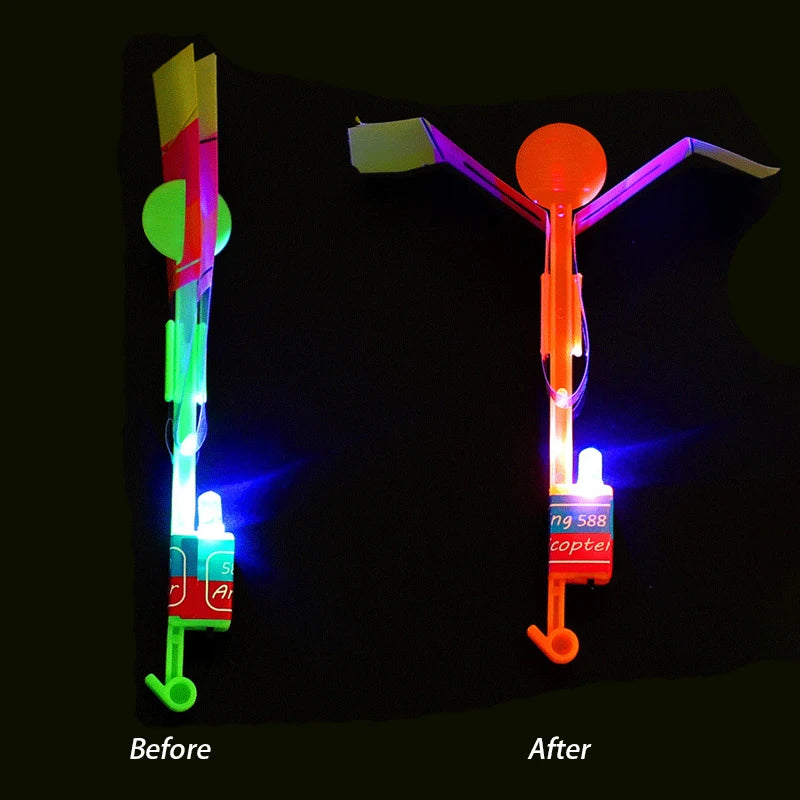 LED Rocket Helicopter Flying Toy