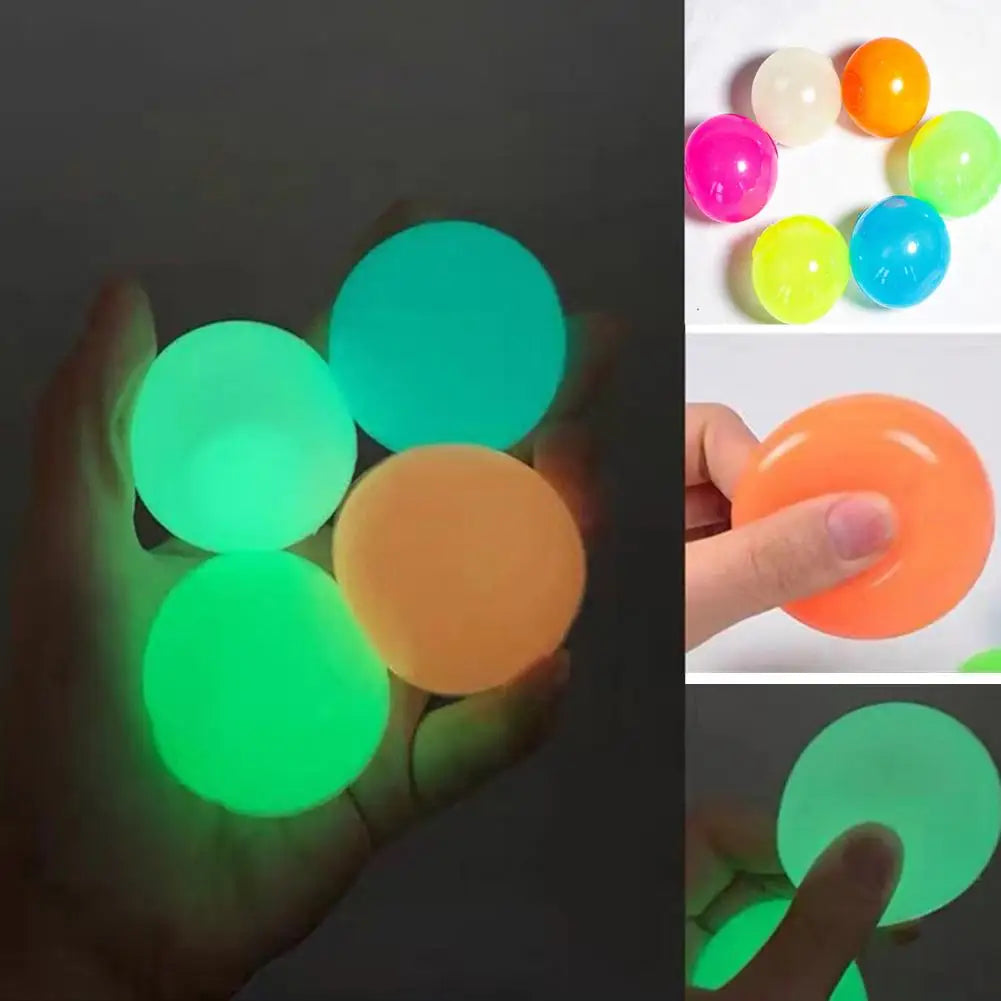 Sticky glowing balls