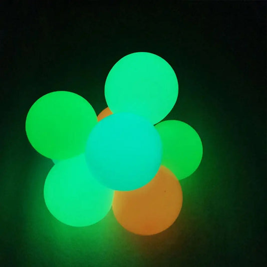 Sticky glowing balls